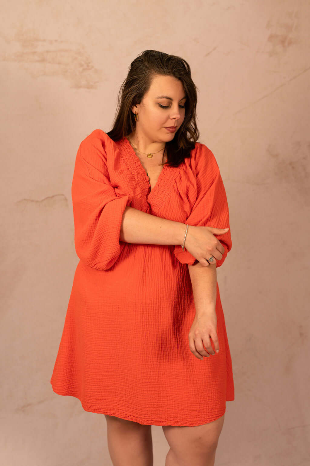 Robe courte en gaze de coton - Robe Lara