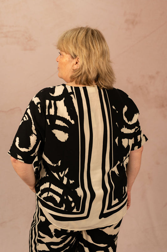 Blouse ample à imprimé – Blouse Nicon