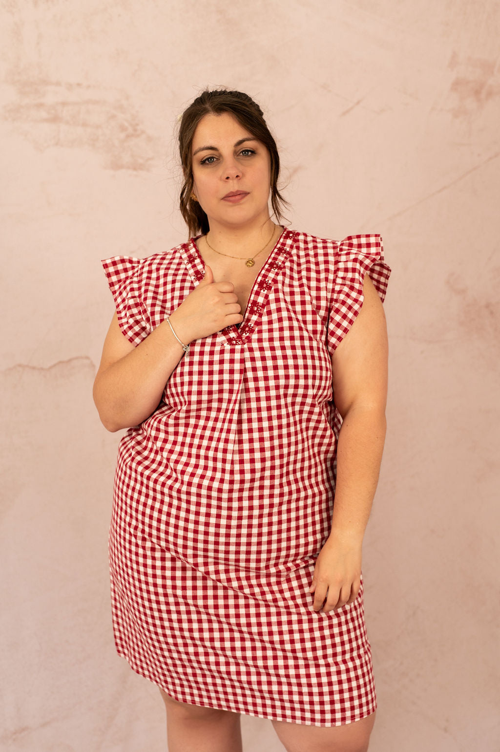 Robe droite à carreaux - Robe Vichy