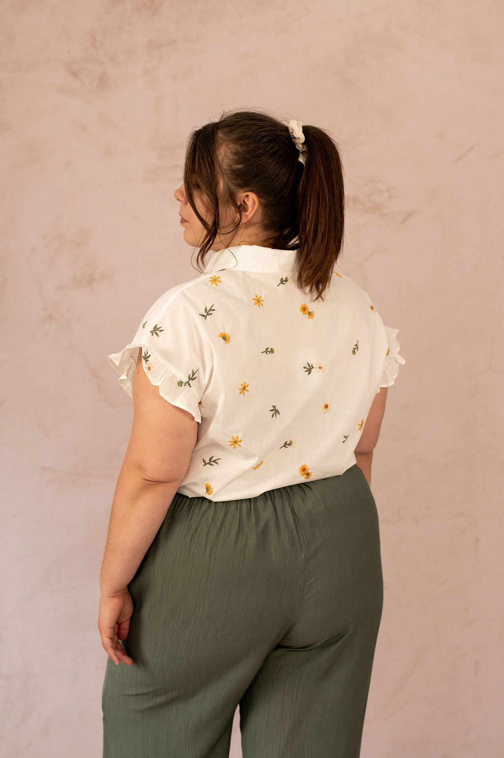 Chemisier avec fleurs brodées - Chemisier Kylie