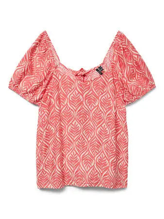 Blouse imprimée avec noeud - Blouse Dana - grande taille - LAÏLLA