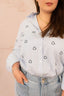 Chemise à rayures avec cœurs brodés - Chemise Leslie - grande taille - LAÏLLA