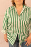 Chemise rayée verte - Chemise Marcia - grande taille - LAÏLLA