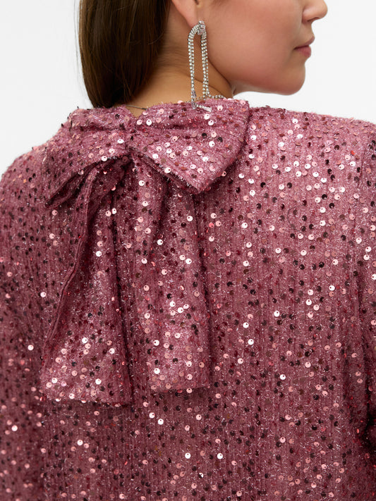 Blouse Naja – Blouse scintillante dos noué