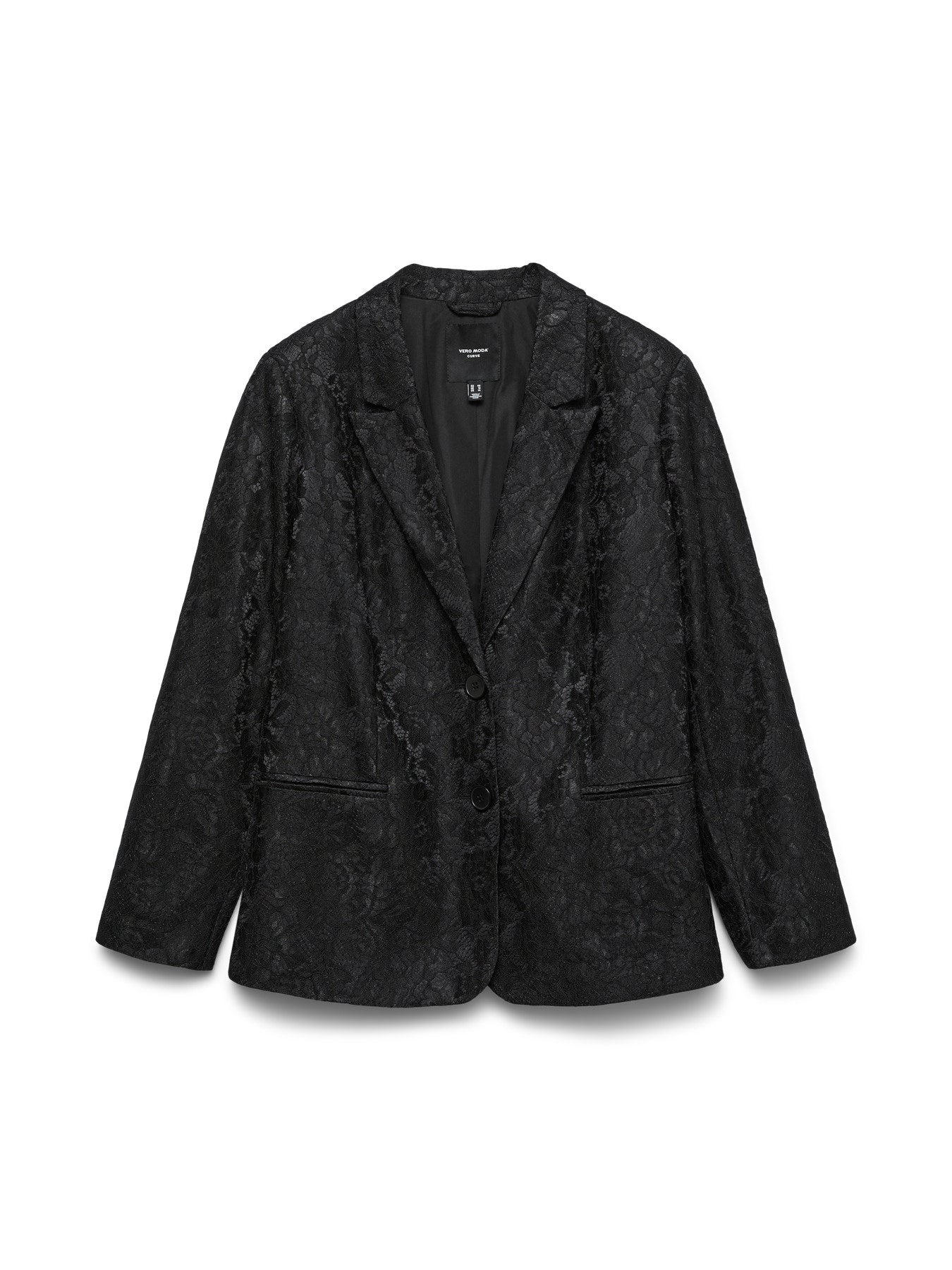 Blazer Scarly – Blazer noir jacquard effet dentelle