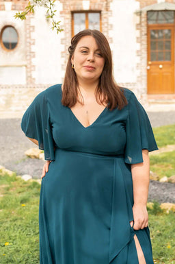 Robe longue asymétrique - Robe Angèle - grande taille -  LAÏLLA