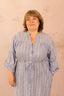 Robe longue en coton col mao - Robe Cattalina - grande taille - LAÏLLA