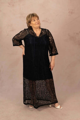 Robe longue en dentelle - grande taille -  LAÏLLA