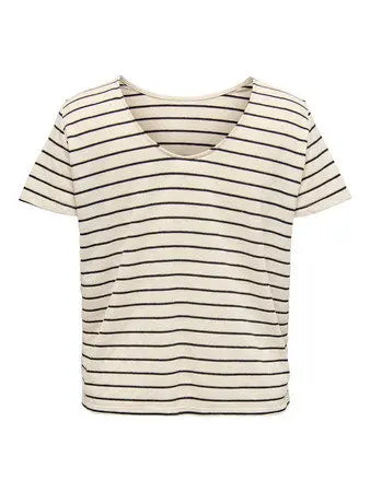 T-shirt marinière à manches courtes - T-shirt Jana - grande taille - LAÏLLA