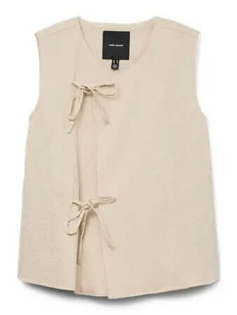 Veste sans manches avec noeuds - Veste de tailleur Fea - grande taille - LAÏLLA