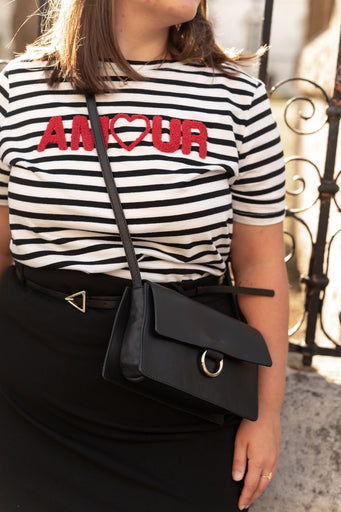 T-shirt marinière avec écriture AMOUR - T-shirt Kiko