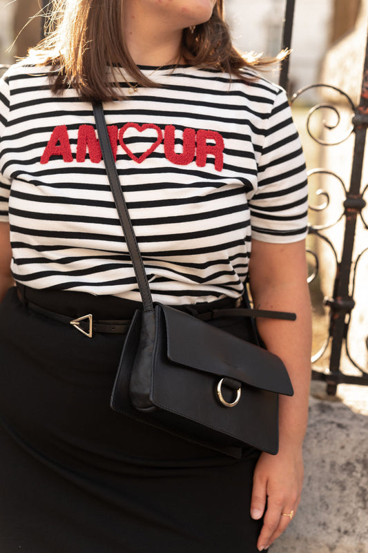 T-shirt marinière avec écriture AMOUR - T-shirt Kiko