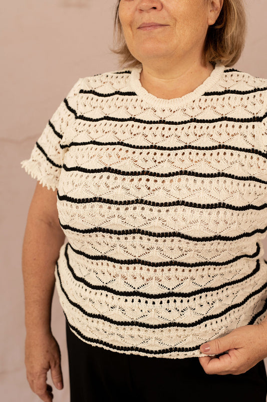 Haut en maille à rayures - Maille Anna
