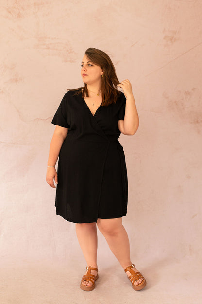 Robe portefeuille en lin - Robe Milo