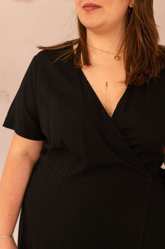 Robe portefeuille en lin - Robe Milo