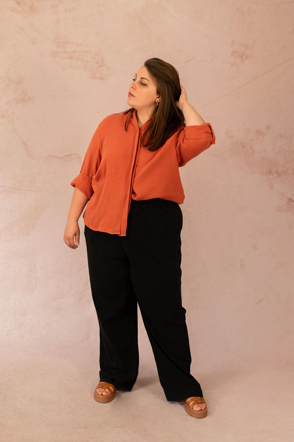 Pantalon droit en coton - Pantalon Tizana