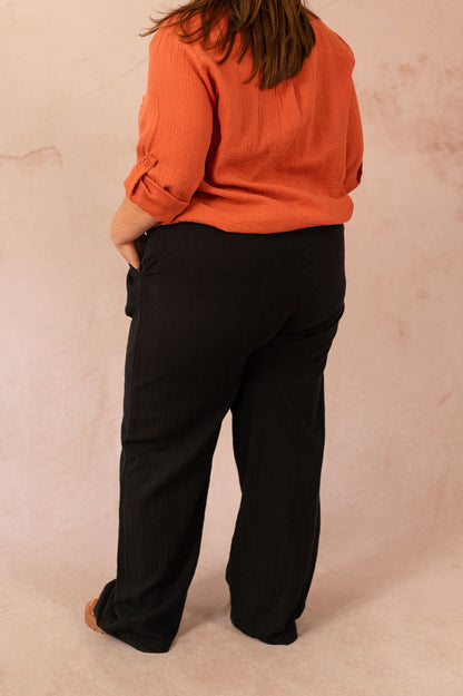 Pantalon droit en coton - Pantalon Tizana