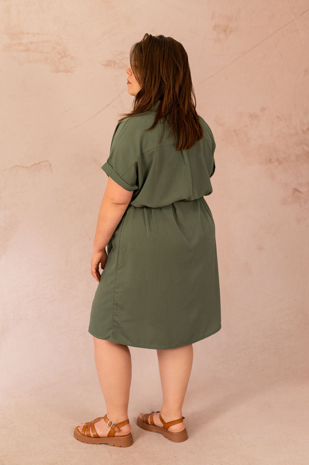 Robe chemise courte avec ceinture - Robe Diega