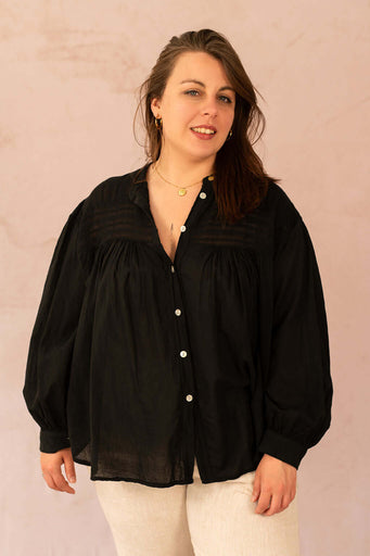 Blouse avec empiècement en dentelle - Blouse Emilia