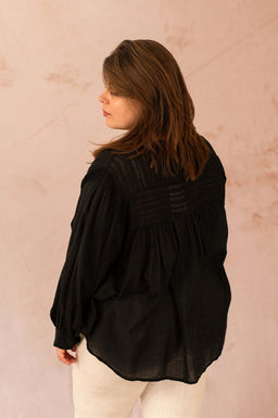 Blouse avec empiècement en dentelle - Blouse Emilia