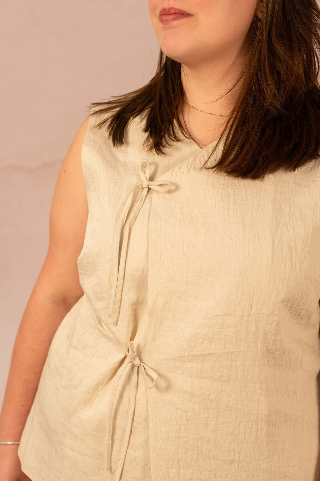 Veste sans manches avec noeuds - Veste de tailleur Fea