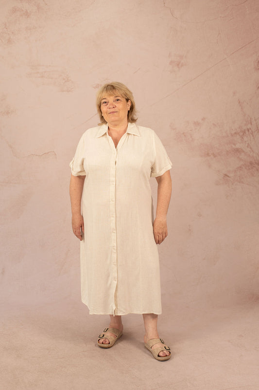 Robe chemise longue en lin - Robe Siesta
