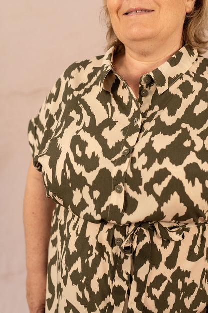 Robe chemise courte avec ceinture - Robe Diega