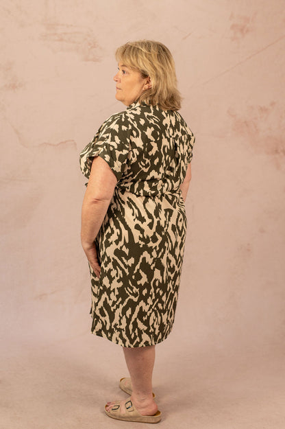 Robe chemise courte avec ceinture - Robe Diega