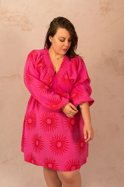 Robe courte en gaze de coton - Robe Solare