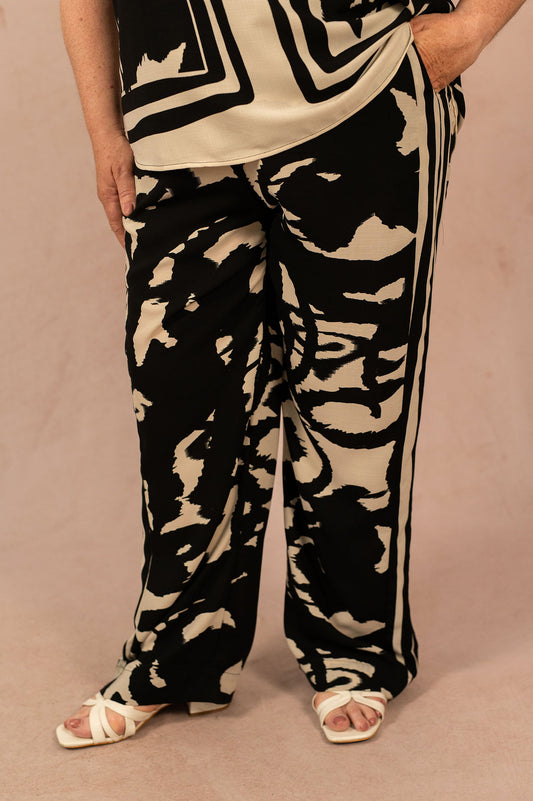 Pantalon fluide à imprimé - Pantalon Nicon