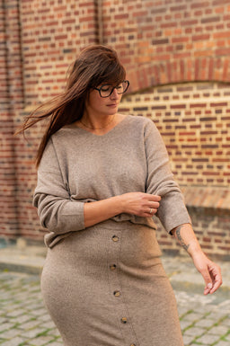 Pull col V - Ensemble en maille Ibi