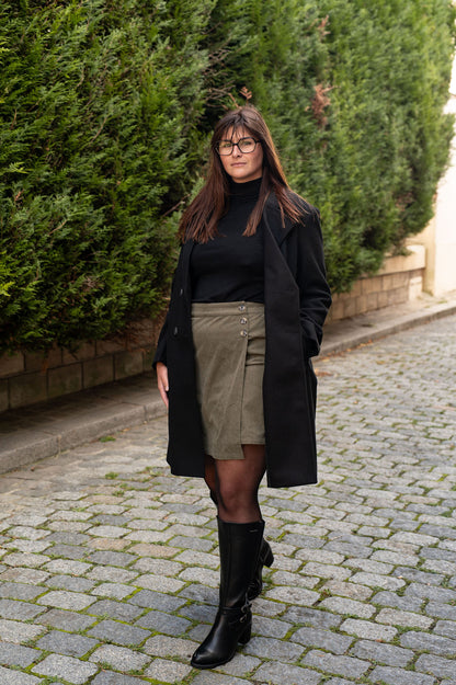 Manteau droit à double boutonnage - Manteau Adina