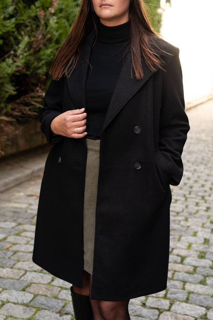 Manteau droit à double boutonnage - Manteau Adina