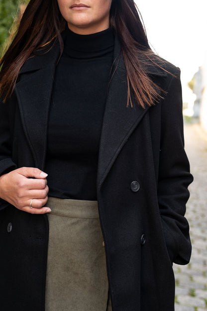 Manteau droit à double boutonnage - Manteau Adina