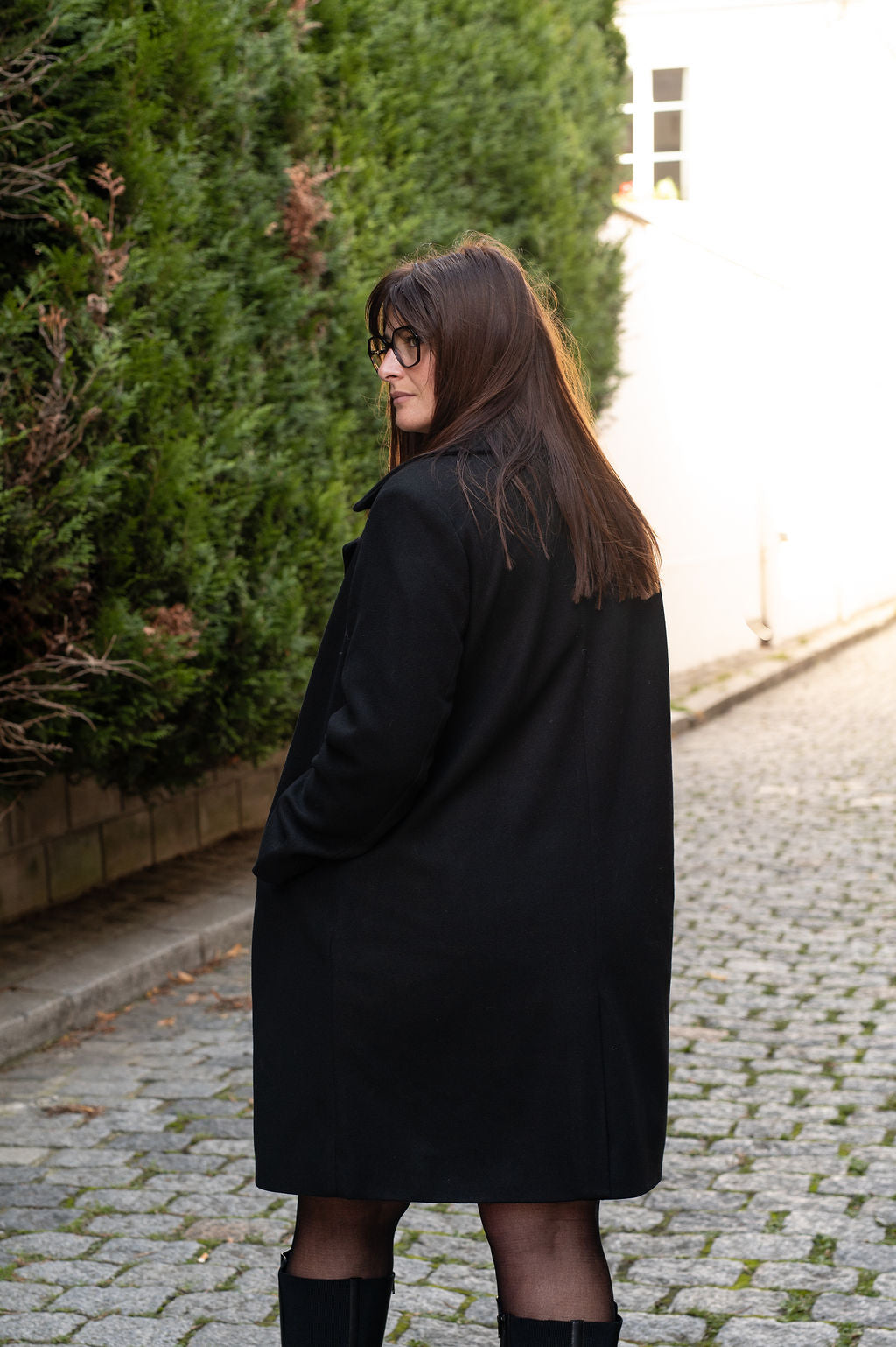 Manteau droit à double boutonnage - Manteau Adina