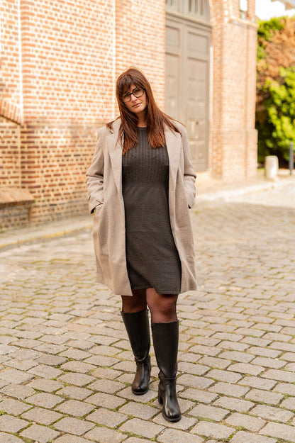 Manteau droit avec col à revers - Manteau Nancy