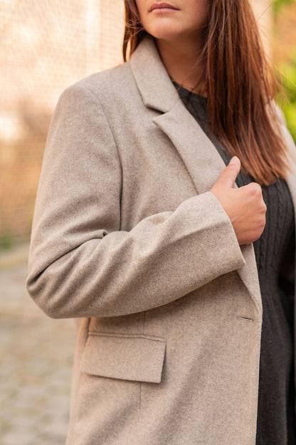 Manteau droit avec col à revers - Manteau Nancy