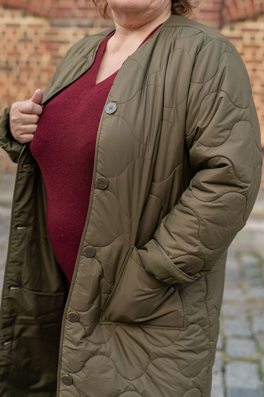 Manteau matelassé long - Veste Sandy