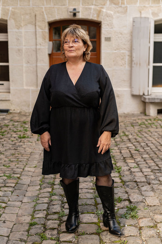 Robe courte col cache coeur - Robe Ellie