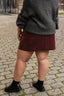 Jupe courte en simili cuir bordeaux – Jupe Nelly