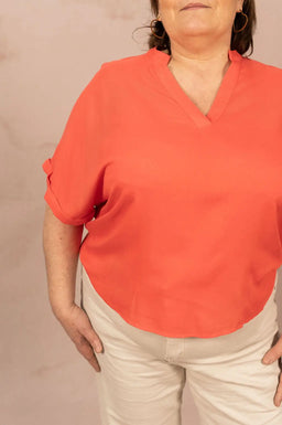 Blouse fluide en col V - Blouse Beauty - grande taille -  LAÏLLA
