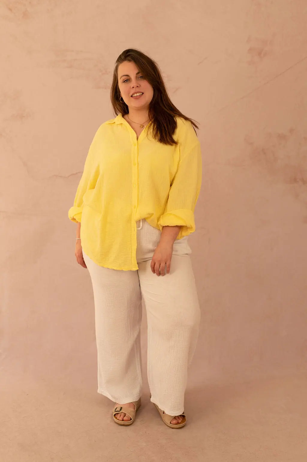 Chemise oversize en gaze de coton - Chemise Cynthia - grande taille -  LAÏLLA