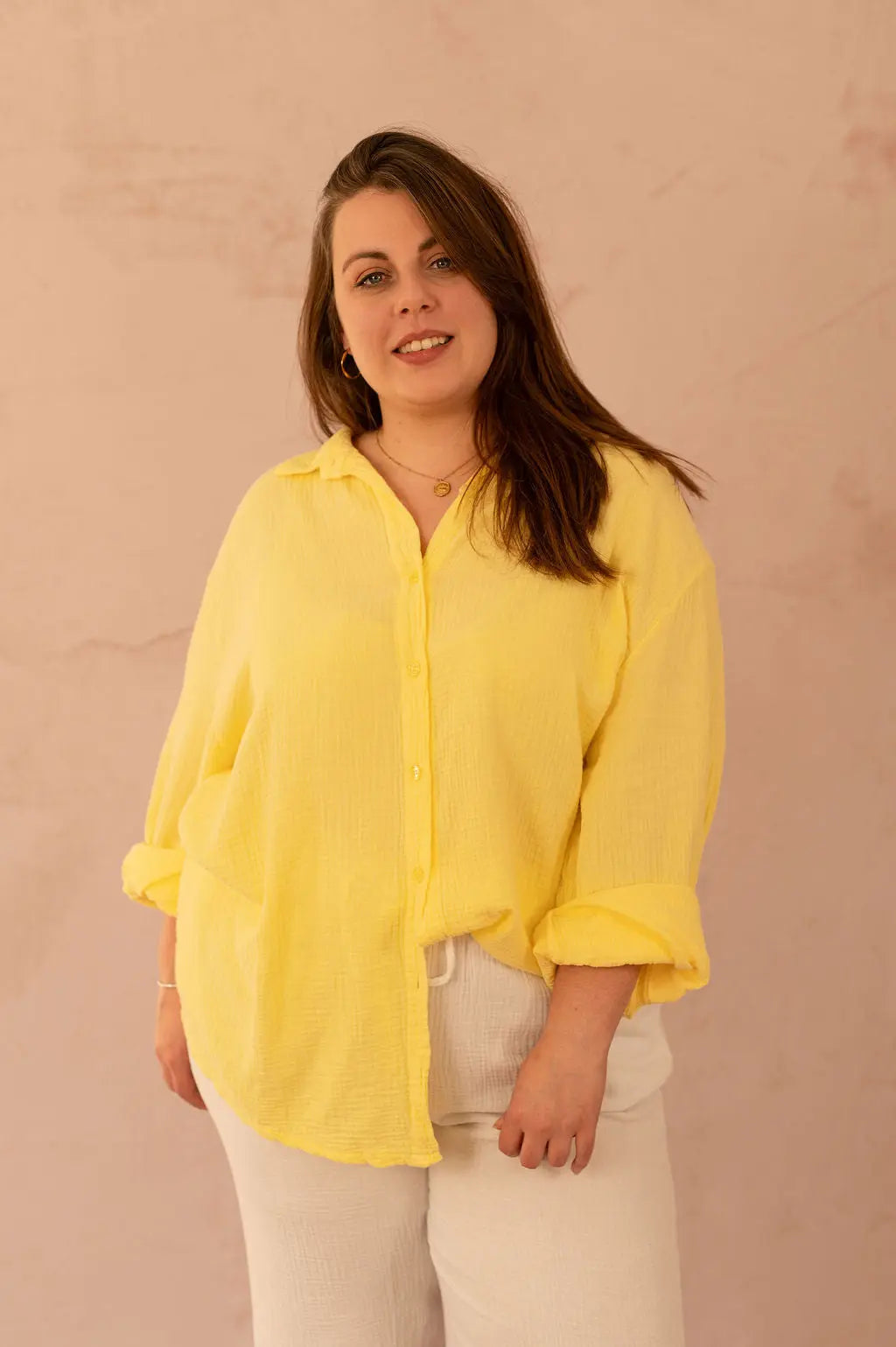 Chemise oversize en gaze de coton - Chemise Cynthia - grande taille -  LAÏLLA