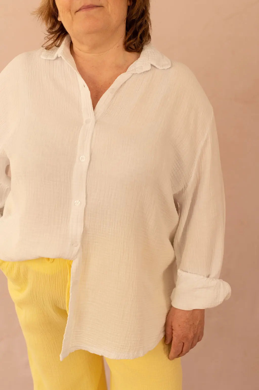 Chemise oversize en gaze de coton - Chemise Cynthia - grande taille -  LAÏLLA