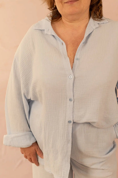Chemise oversize en gaze de coton - Chemise Cynthia - grande taille -  LAÏLLA