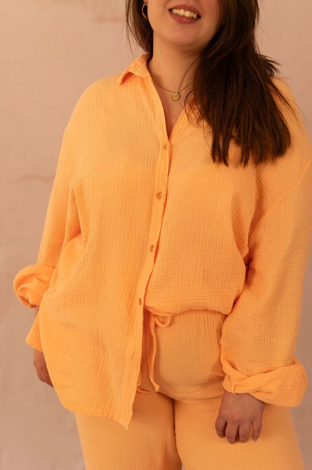 Chemise oversize en gaze de coton - Chemise Cynthia - grande taille -  LAÏLLA