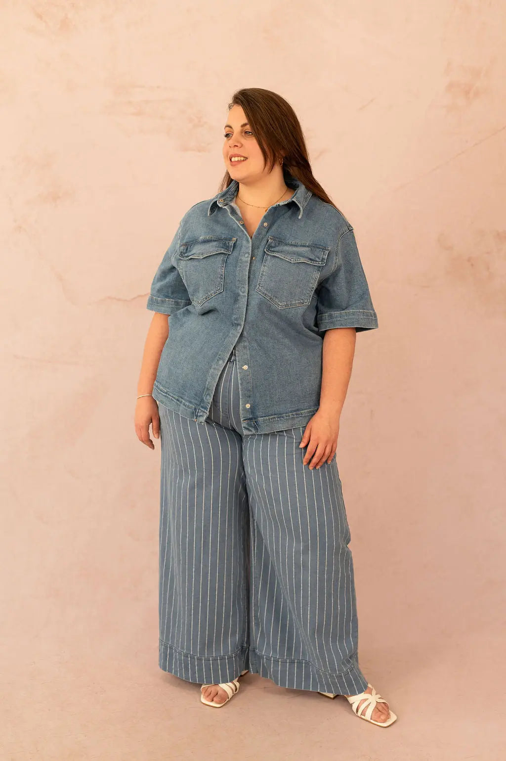 Chemisier en jean oversize - Chemisier Sophie - grande taille -  LAÏLLA
