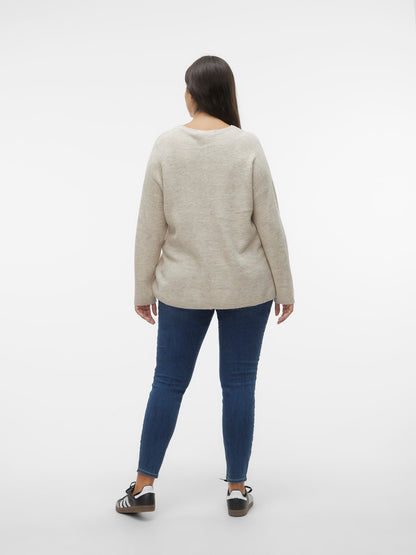 Pull col V en maille douce - Pull Rewlefile