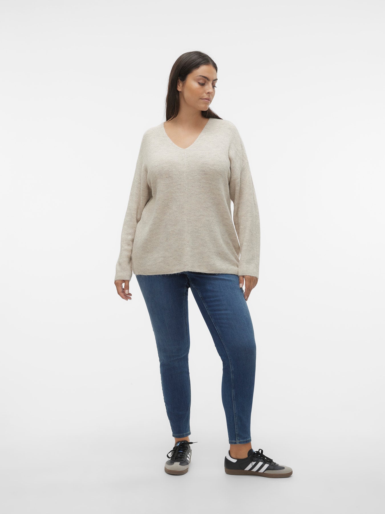 Pull col V en maille douce - Pull Rewlefile