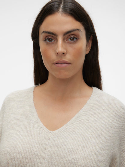 Pull col V en maille douce - Pull Rewlefile